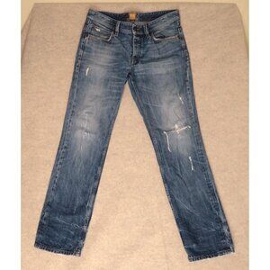 BOSS Hugo Boss Orange 63 Slim Fit Denim Jeans Distressed Men's Actual 32X33
